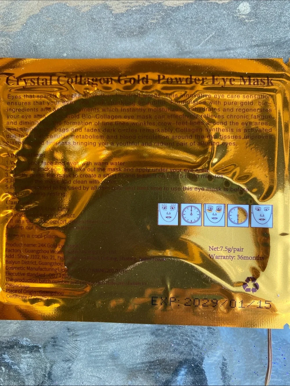 Crystal Collagen Gold Eye Patches & Pink Lip Mask - Hydrating Duo